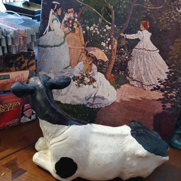 ๐ฎHomco Porcelain nativity Cow figurines Vintage Grazing Cow,Collectible Item.๐ - Picture 3 of 12